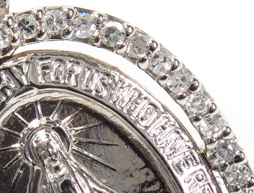 Prong Diamond Jesus Pendant