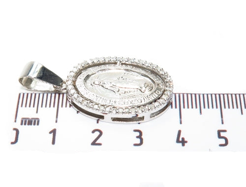 Prong Diamond Jesus Pendant