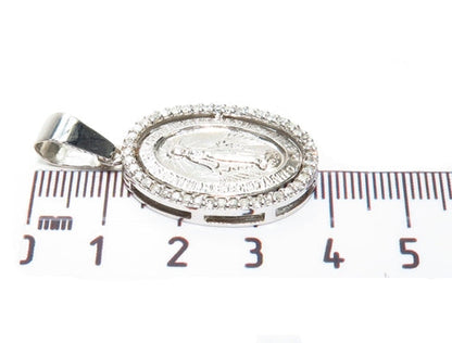 Prong Diamond Jesus Pendant