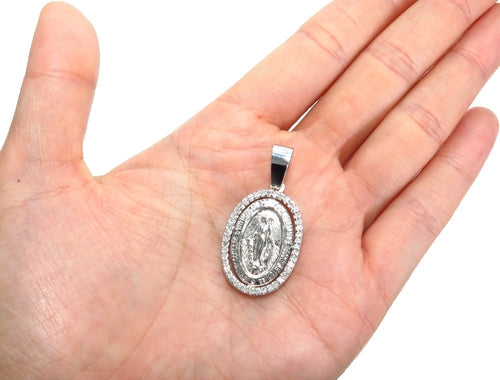 Prong Diamond Jesus Pendant