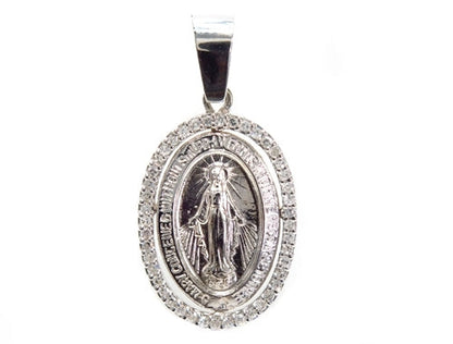 Prong Diamond Jesus Pendant