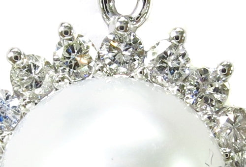 Prong Diamond Pearl Necklace 37699