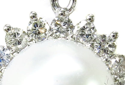 Prong Diamond Pearl Necklace 37699