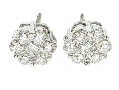 True VS Cluster Stud Earrings