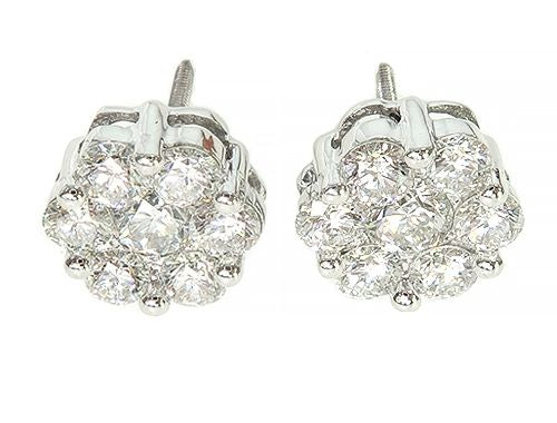 True VS Cluster Stud Earrings