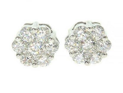 True VS Cluster Stud Earrings