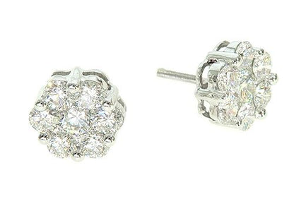 True VS Cluster Stud Earrings
