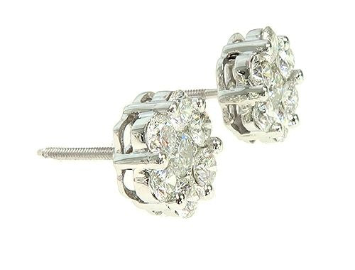True VS Cluster Stud Earrings
