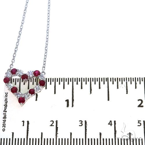 Ruby Diamond Heart Necklace 67487