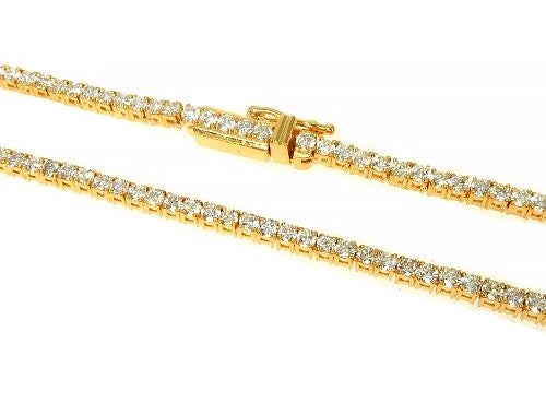 Signature 4 Pointers 14K Yellow Gold Diamond Tennis Chain