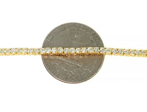 Signature 4 Pointers 14K Yellow Gold Diamond Tennis Chain