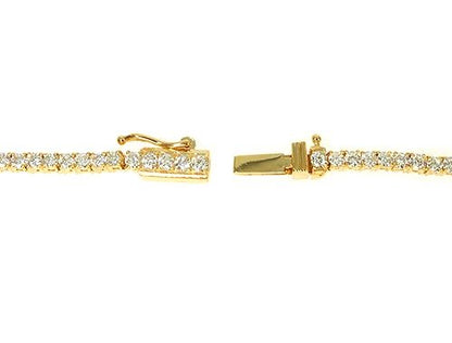 Signature 4 Pointers 14K Yellow Gold Diamond Tennis Chain