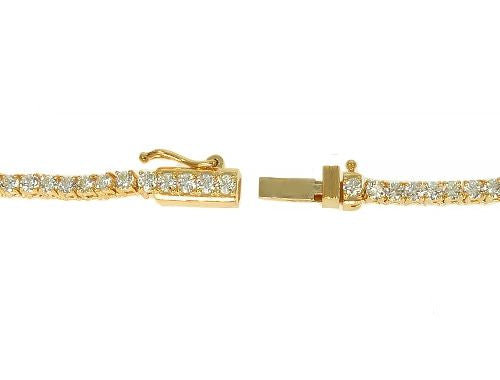 Signature 5 Pointers 14K Yellow Gold Diamond Tennis Chain