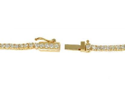 Signature 5 Pointers 14K Yellow Gold Diamond Tennis Chain