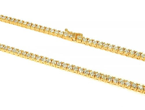 Signature 7 Pointers 14K Yellow Gold Diamond Tennis Chain