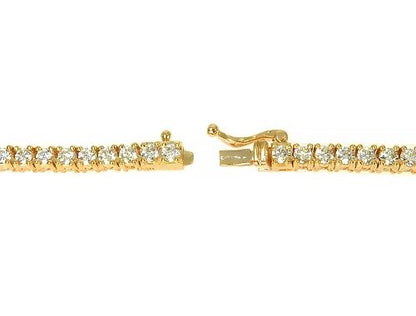 Signature 7 Pointers 14K Yellow Gold Diamond Tennis Chain