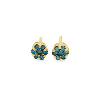 Ocean Blue Flower Earrings