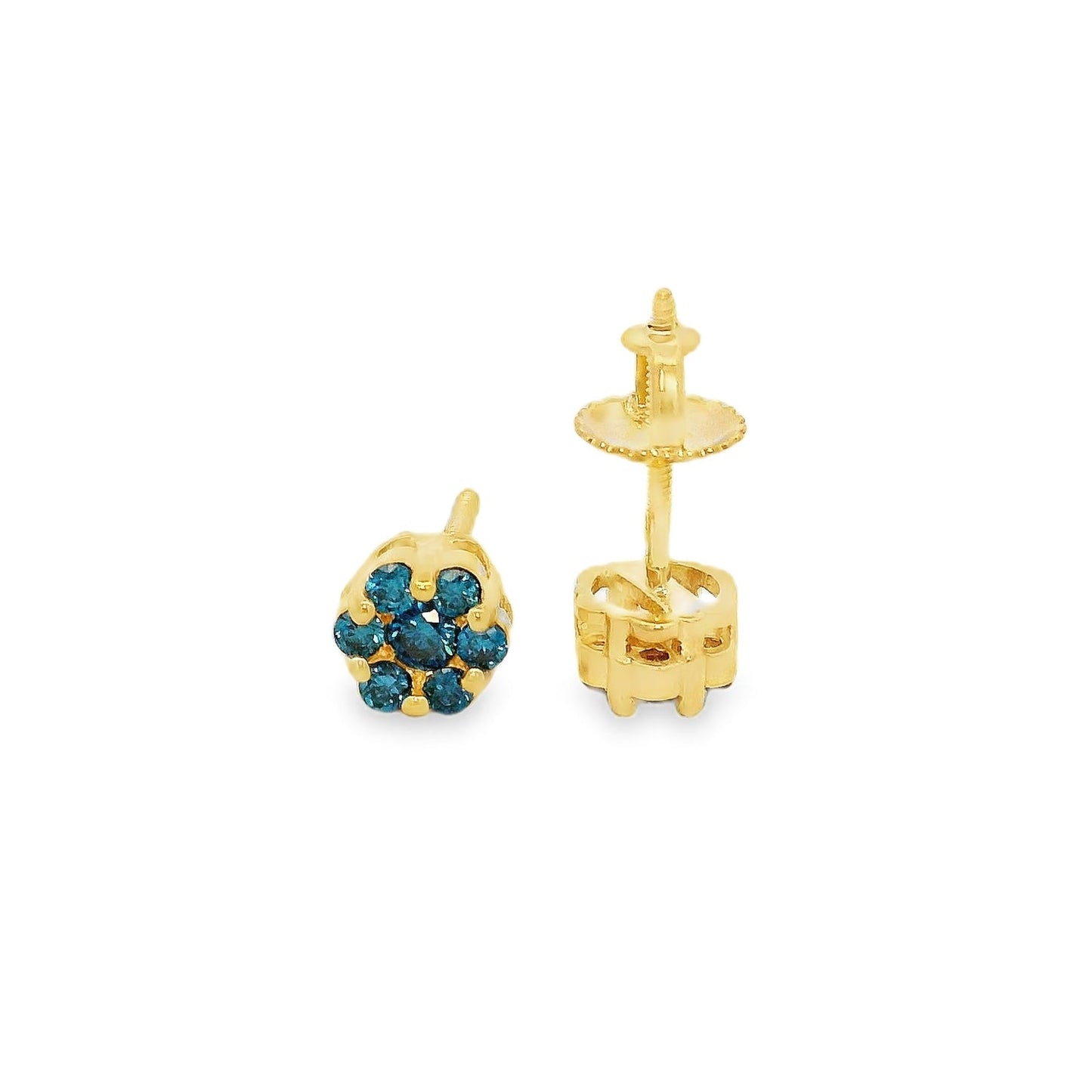 Ocean Blue Flower Earrings