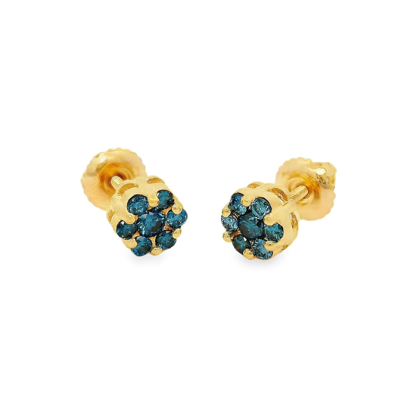 Ocean Blue Flower Earrings