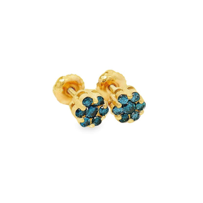 Ocean Blue Flower Earrings