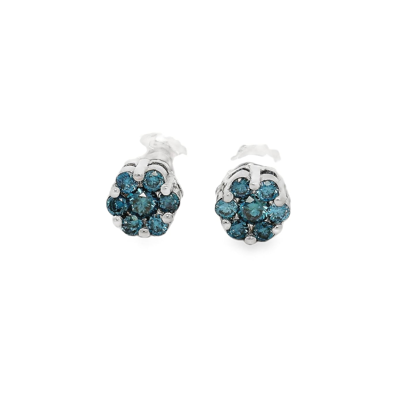 Ocean Blue Flower Earrings