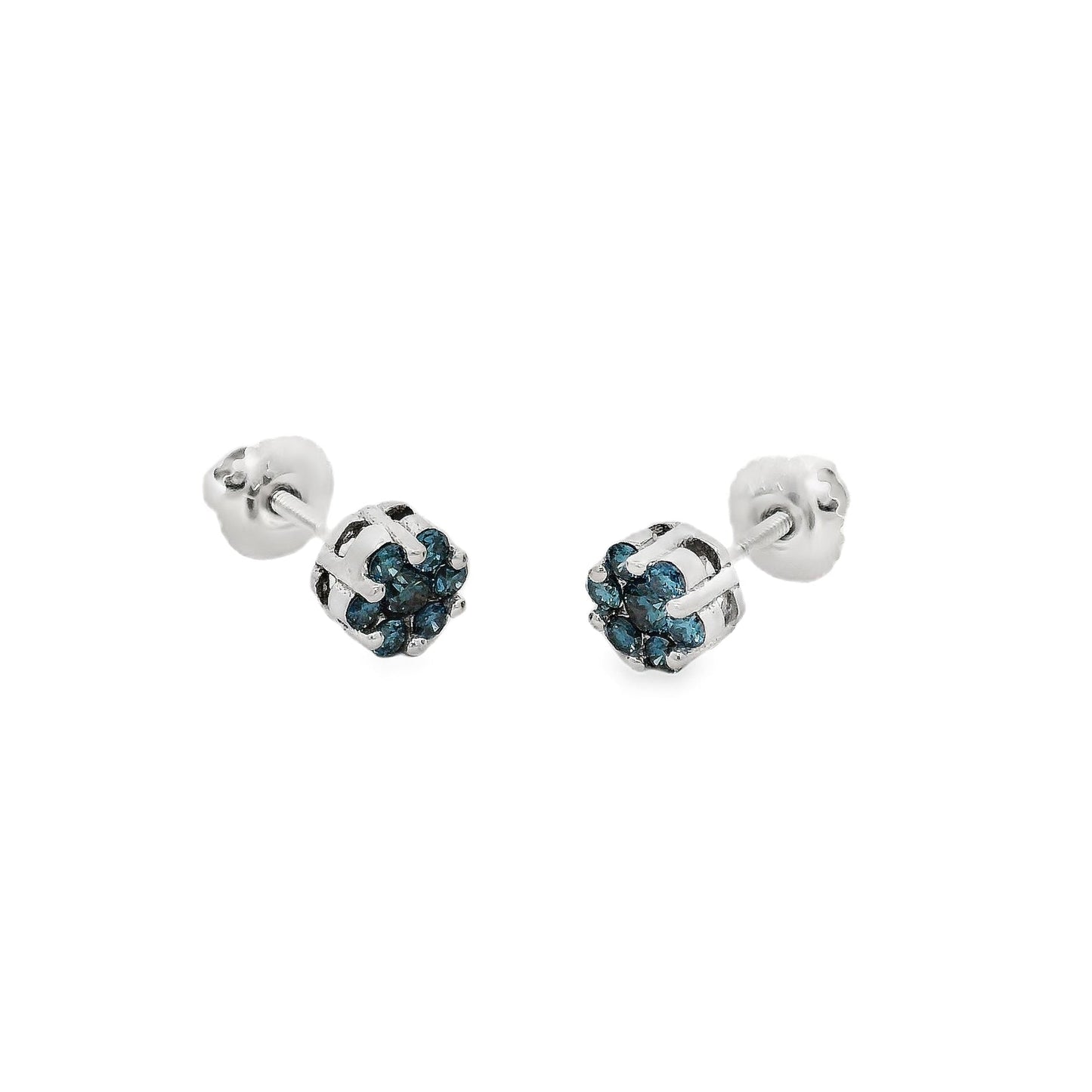 Ocean Blue Flower Earrings
