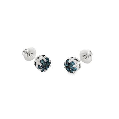 Ocean Blue Flower Earrings