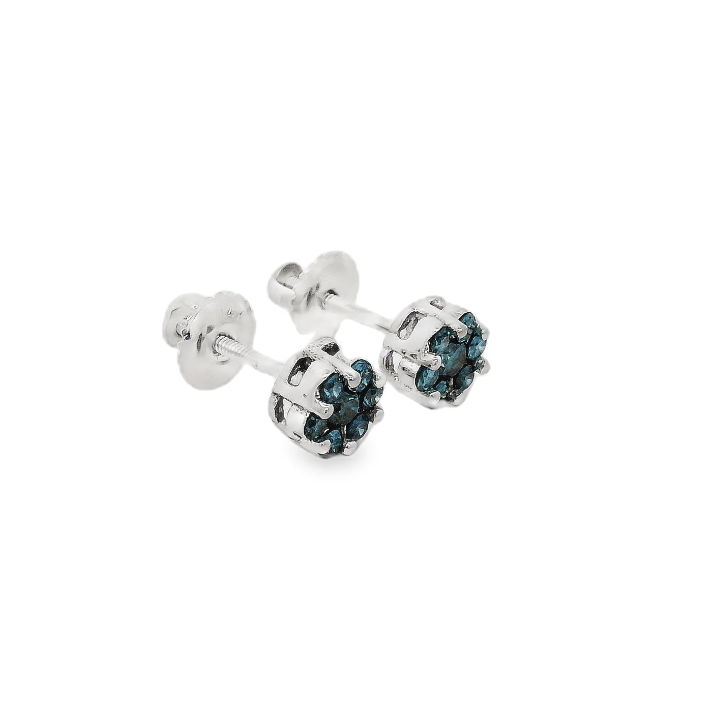 Ocean Blue Flower Earrings