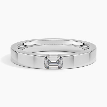 Jordan Diamond 3mm Wedding Ring in 18K White Gold