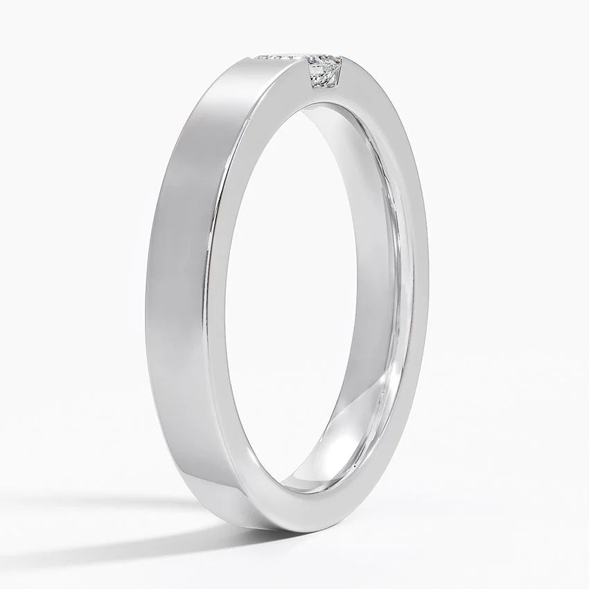 Jordan Diamond 3mm Wedding Ring in 18K White Gold
