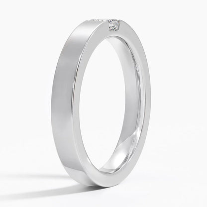 Jordan Diamond 3mm Wedding Ring in 18K White Gold