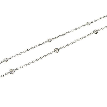 Water Sapphire Diamond Flower Necklace 67226