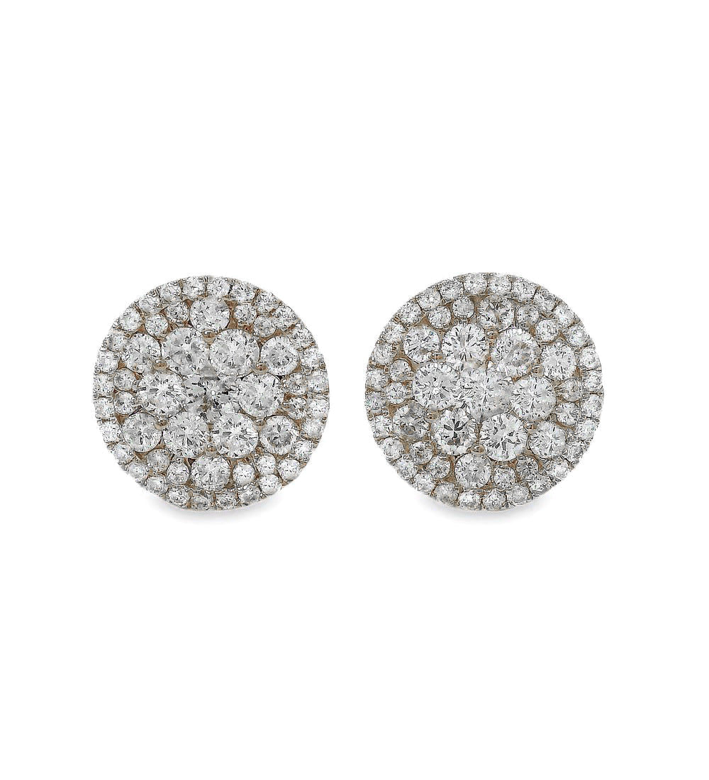 14K Gold Diamond Stud Earrings