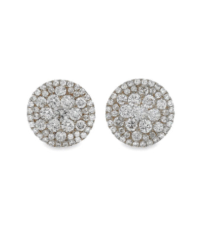14K Gold Diamond Stud Earrings