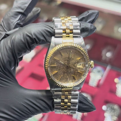 Rolex DateJust 36mm Two Tone Gold Specialty Jubilee Dial