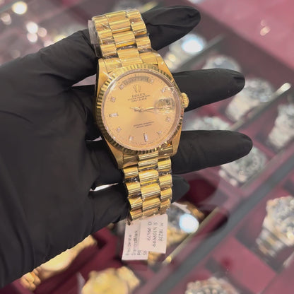 Rolex Day-Date 36mm Champagne Diamond Dial