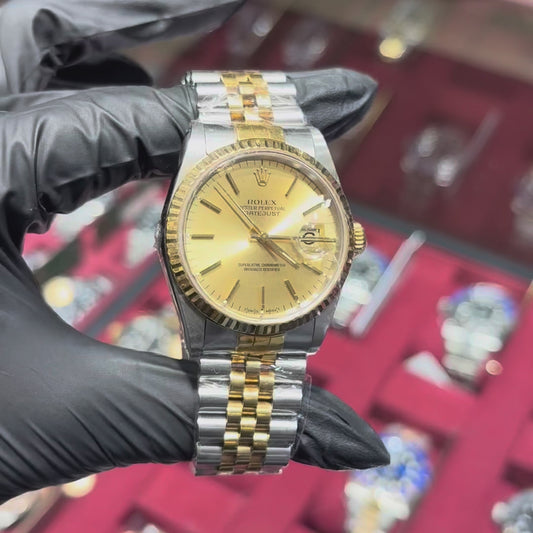 Rolex DateJust 36mm Two-Tone Champagne Dial